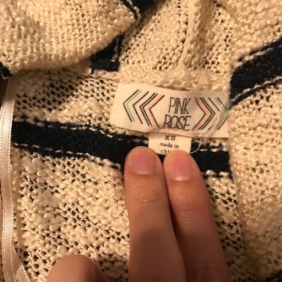 Navy and cream cardigan - Picture 2 of 2